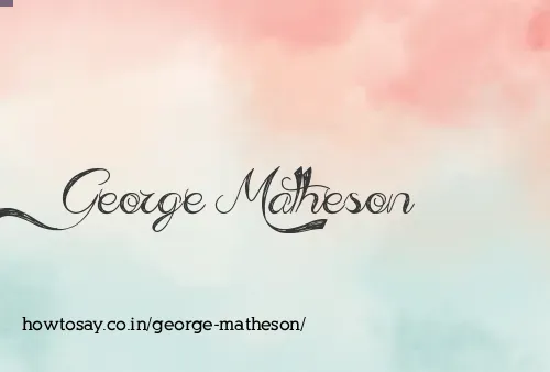 George Matheson