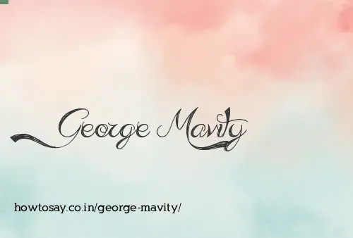 George Mavity