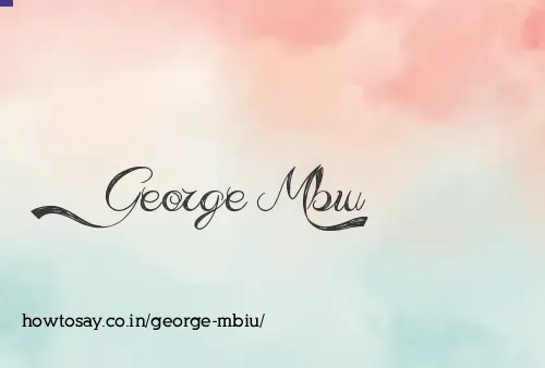 George Mbiu
