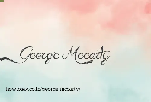 George Mccarty