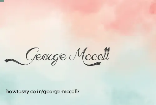 George Mccoll