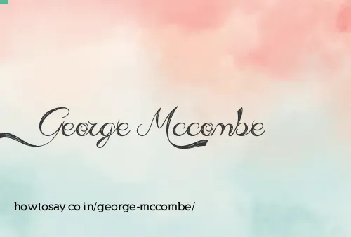 George Mccombe