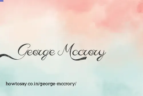 George Mccrory