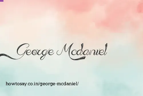 George Mcdaniel