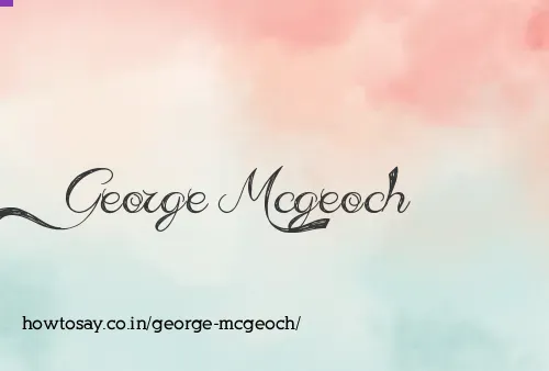 George Mcgeoch