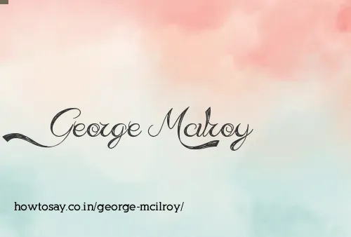 George Mcilroy