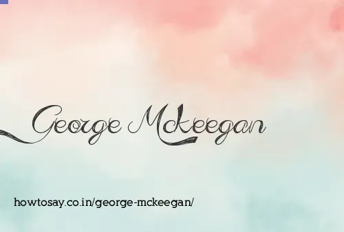 George Mckeegan