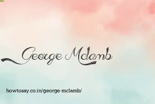 George Mclamb