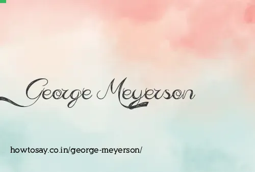 George Meyerson
