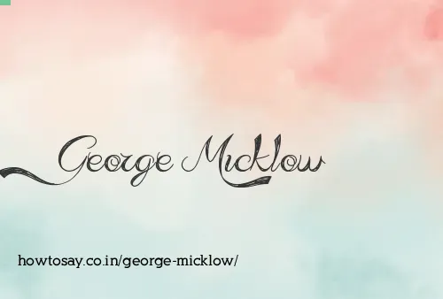 George Micklow