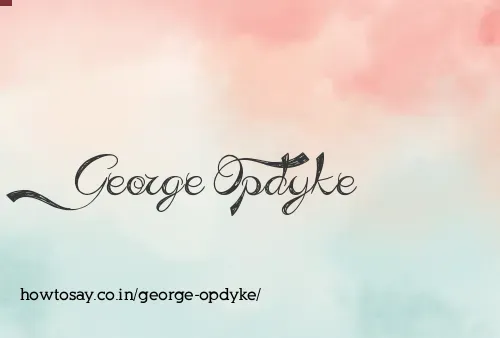George Opdyke