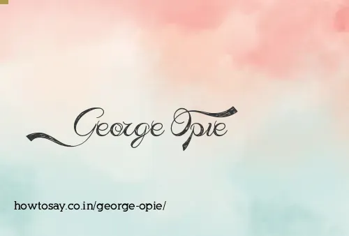 George Opie