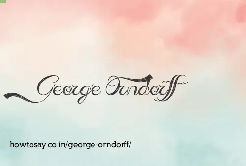 George Orndorff