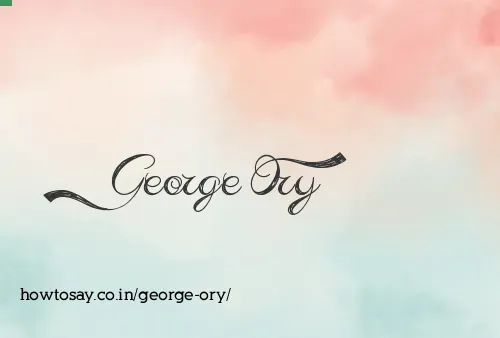 George Ory