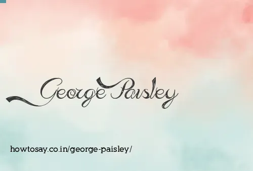 George Paisley