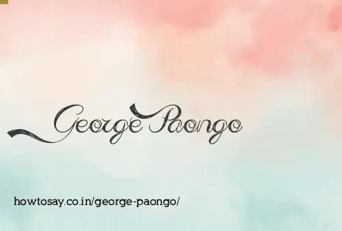 George Paongo