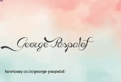 George Paspalof