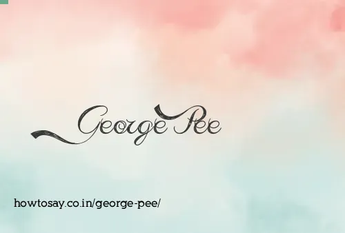 George Pee