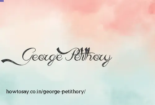 George Petithory