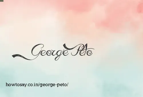 George Peto