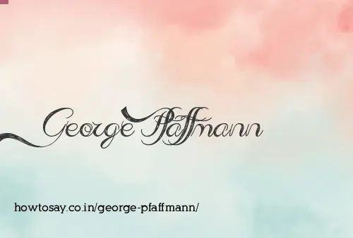 George Pfaffmann