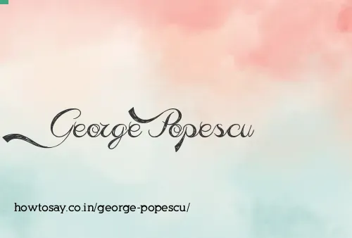 George Popescu