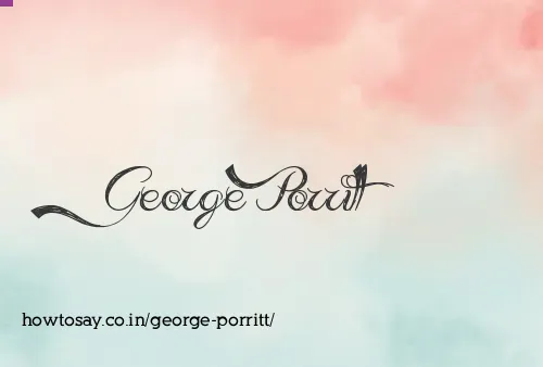 George Porritt