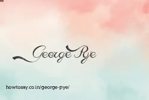 George Pye