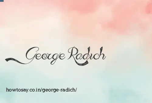 George Radich