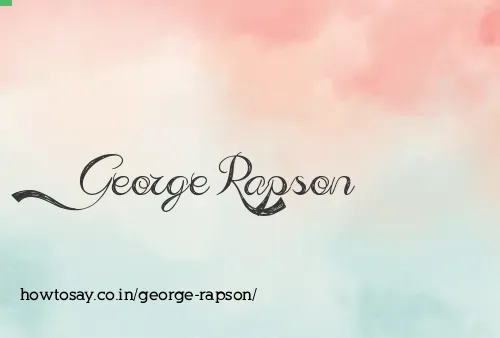 George Rapson