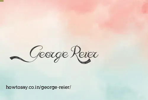 George Reier
