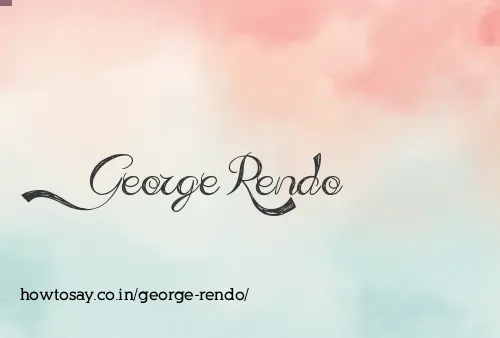 George Rendo