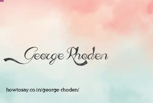 George Rhoden