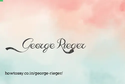 George Rieger