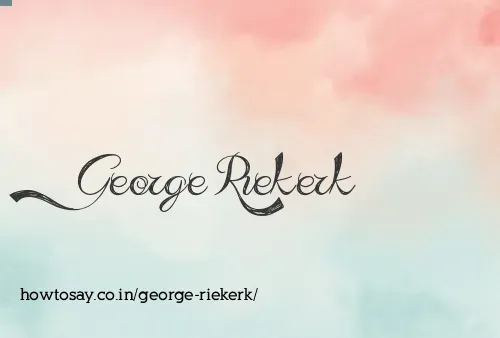 George Riekerk