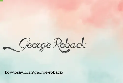 George Roback