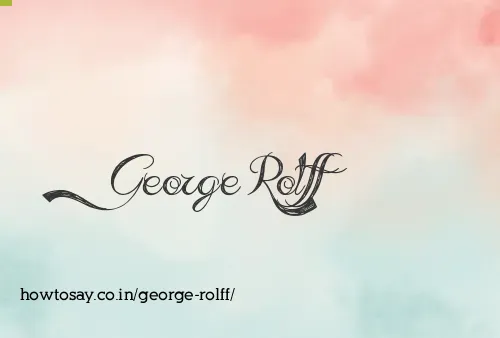 George Rolff