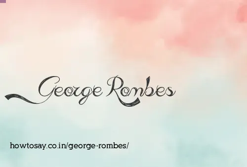 George Rombes