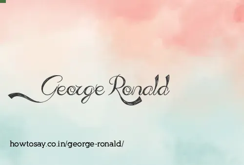 George Ronald
