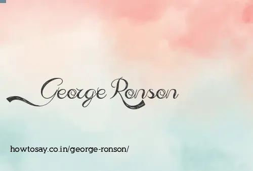 George Ronson
