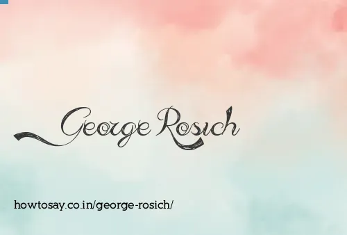 George Rosich