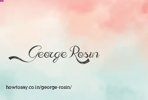 George Rosin
