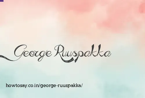 George Ruuspakka
