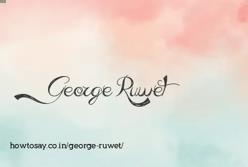 George Ruwet