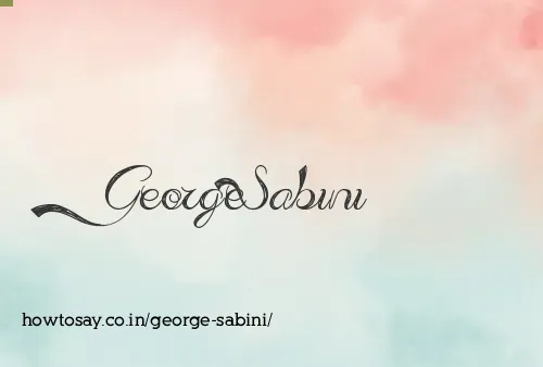 George Sabini