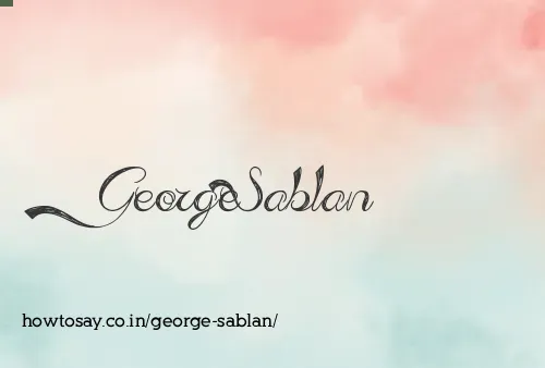 George Sablan