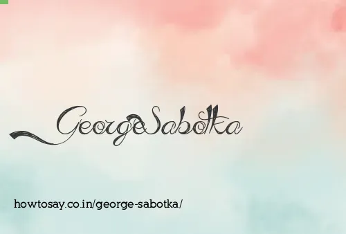 George Sabotka