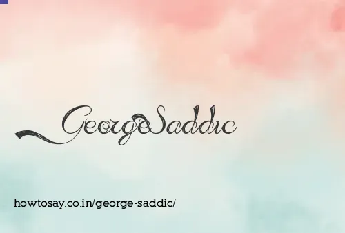 George Saddic