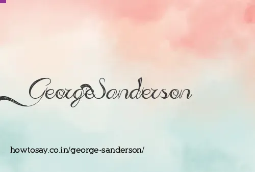 George Sanderson