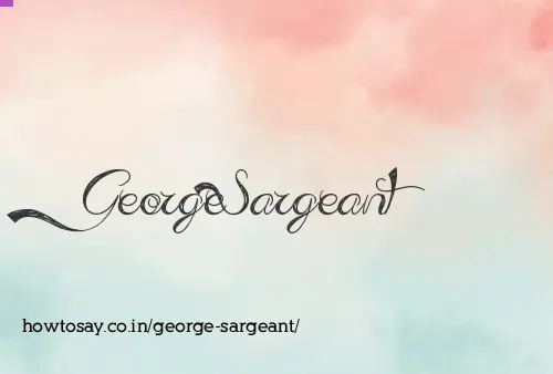 George Sargeant